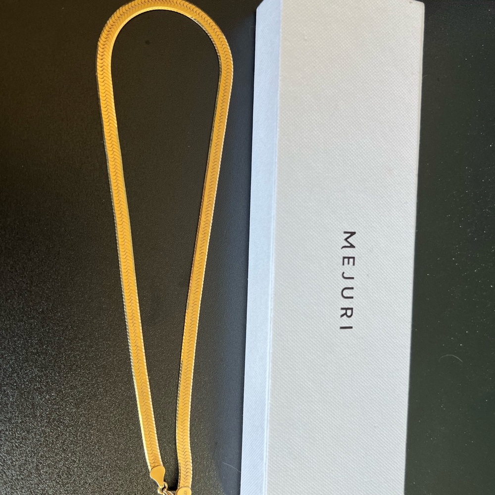 Mejuri herringbone 16” necklace